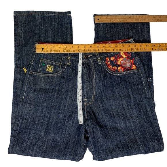 Kanji Evisu Mens Jeans Blue Selvedge Straight W32xL32 Embroider Denim Lot 0460 - Picture 8 of 12